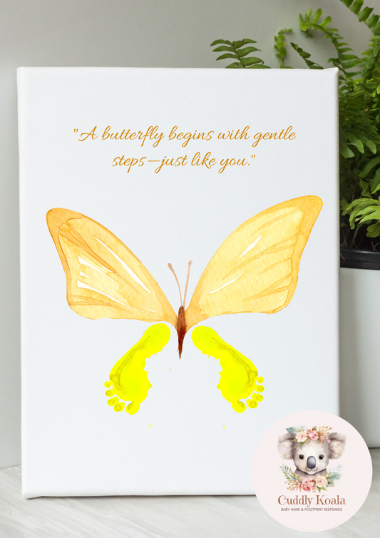 Yellow Butterfly Baby Keepsake