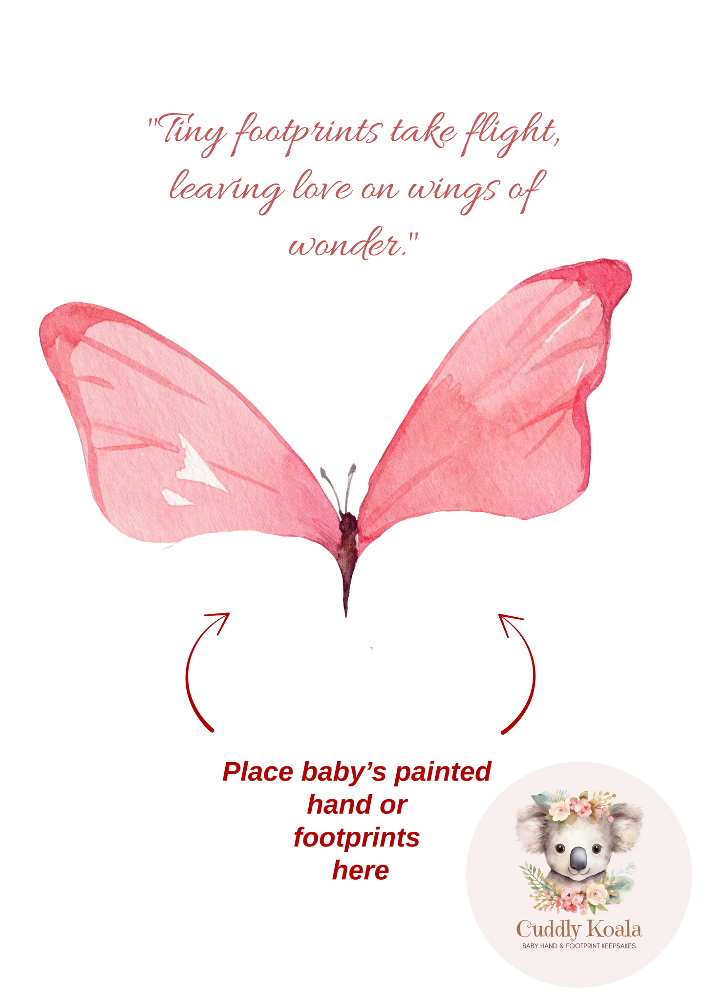 Pink Butterfly Baby Keepsake